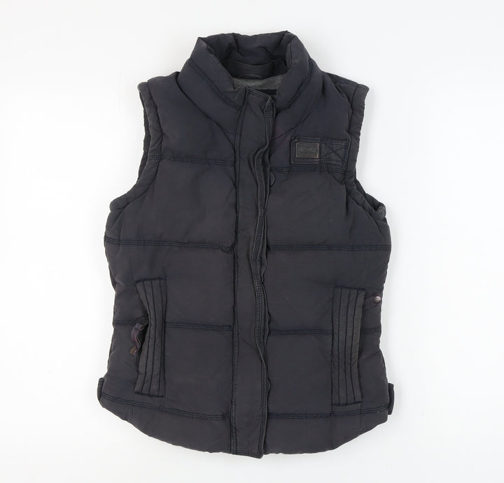 Superdry Women's Black Waistcoat S Puffer Jacket