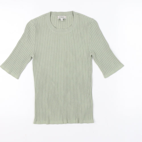 Guess Women’s Green 3/4 Sleeve Knit T-Shirt M
