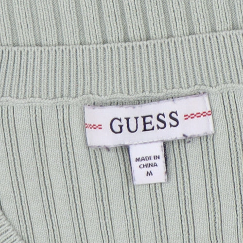 Guess Women’s Green 3/4 Sleeve Knit T-Shirt M