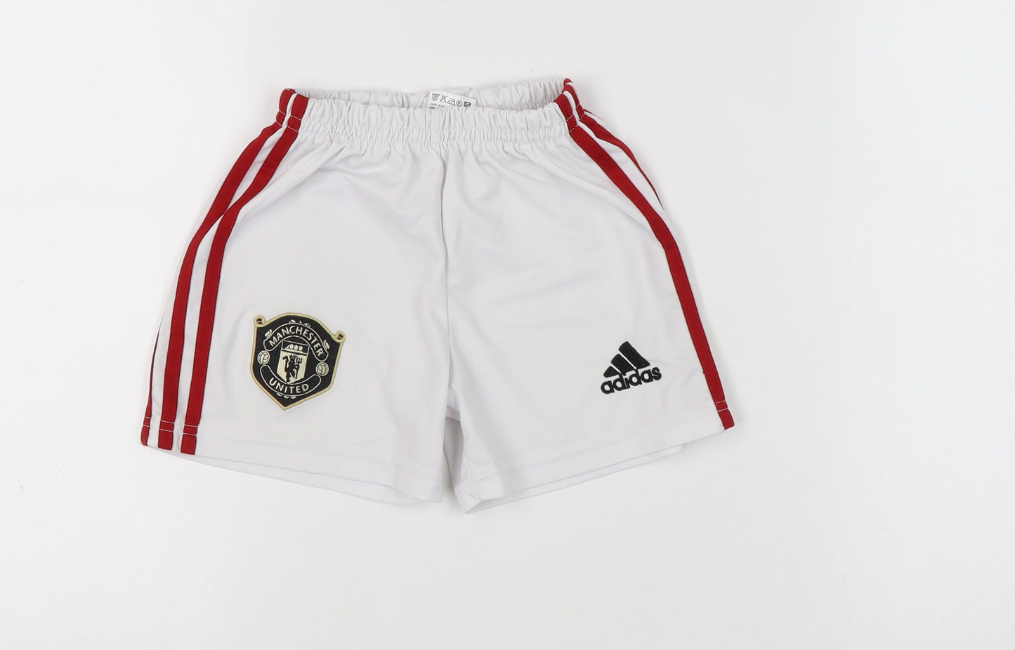 Adidas Boys White Football Athletic Shorts Size 6 Years