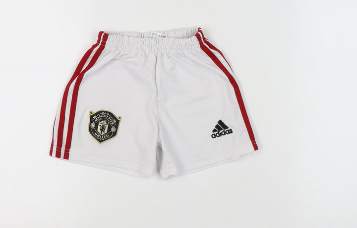 Adidas Boys White Football Athletic Shorts Size 6 Years