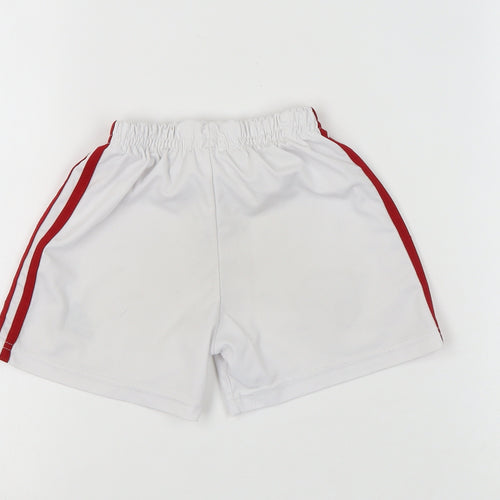 Adidas Boys White Football Athletic Shorts Size 6 Years