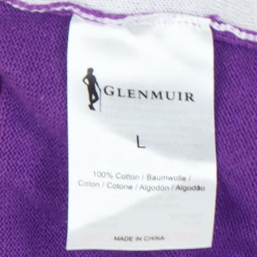 Glenmuir Women's Purple Vest Jumper, Size L, Full Zip