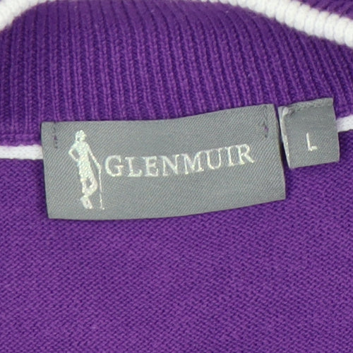 Glenmuir Women's Purple Vest Jumper, Size L, Full Zip