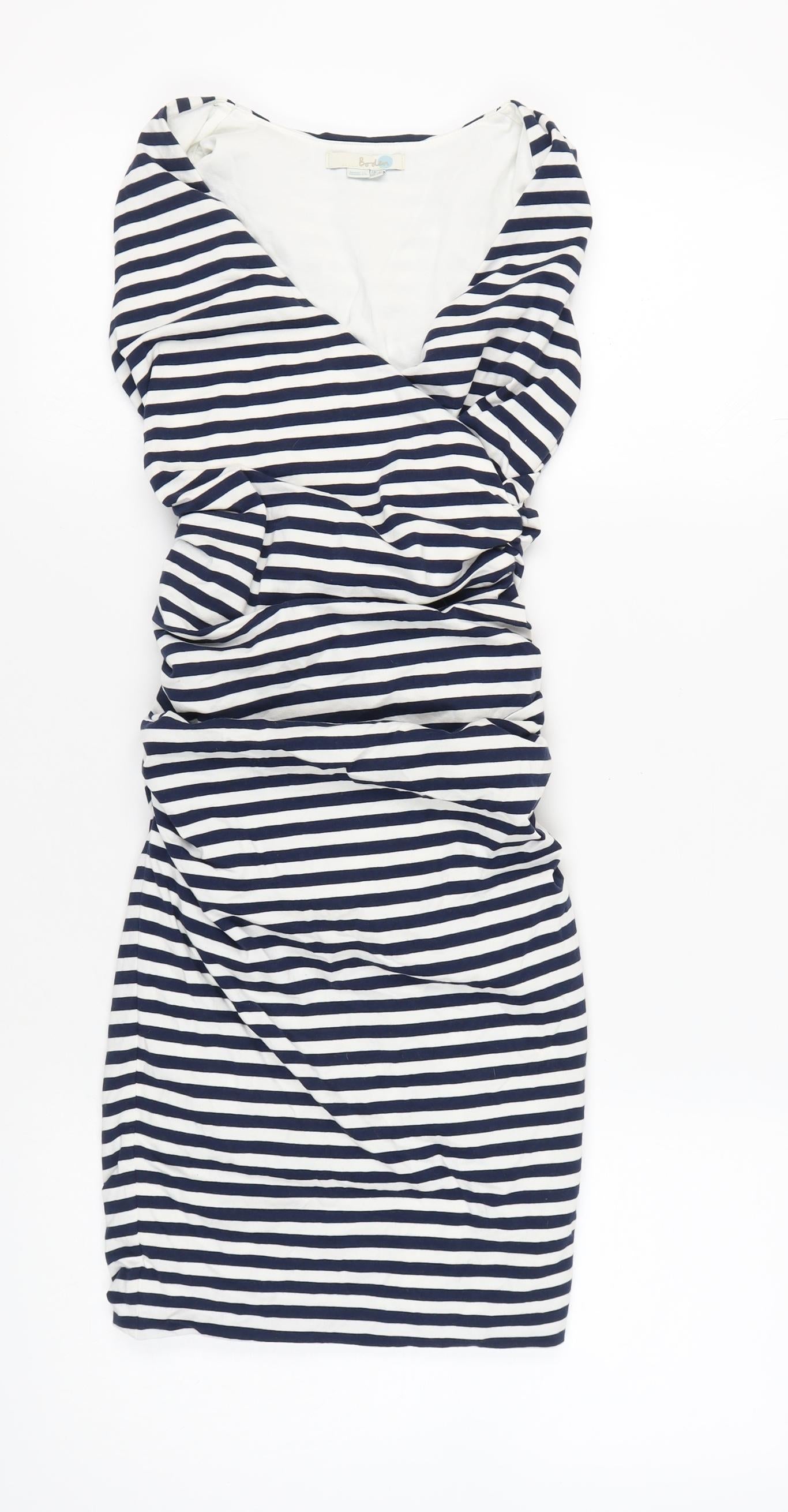 Boden Women's Multicoloured Striped Bodycon Dress Size 6