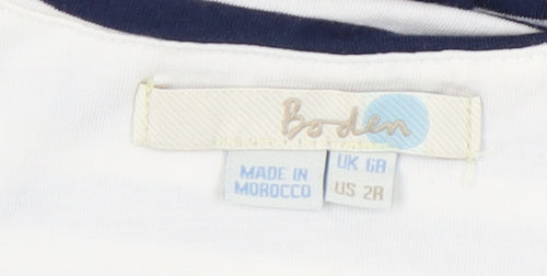 Boden Women's Multicoloured Striped Bodycon Dress Size 6