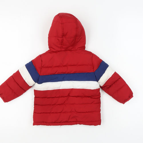 Ben Sherman Red Puffer Jacket for Unisex Toddlers, 12 Months