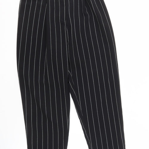 Divided Women's Black Striped Trousers Size 8