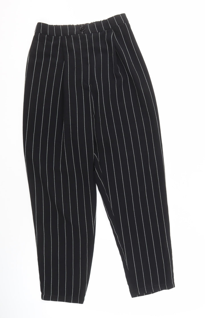 Divided Women's Black Striped Trousers Size 8