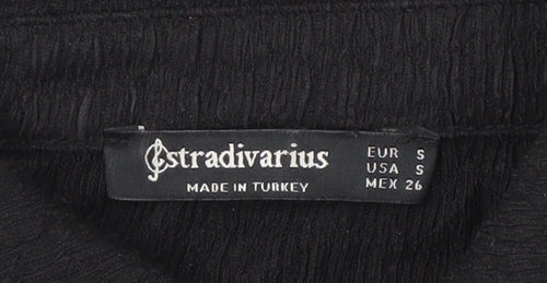 Stradivarius Women's Black Button-Up Shirt Size S
