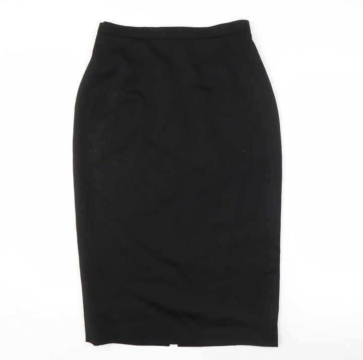 Claude Bert Women's Black Wool Pencil Skirt