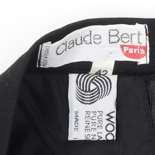 Claude Bert Women's Black Wool Pencil Skirt