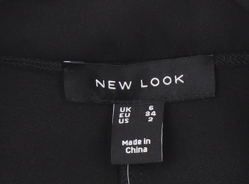 New Look Women's Black Straight Trousers Size 6