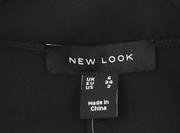 New Look Women's Black Straight Trousers Size 6