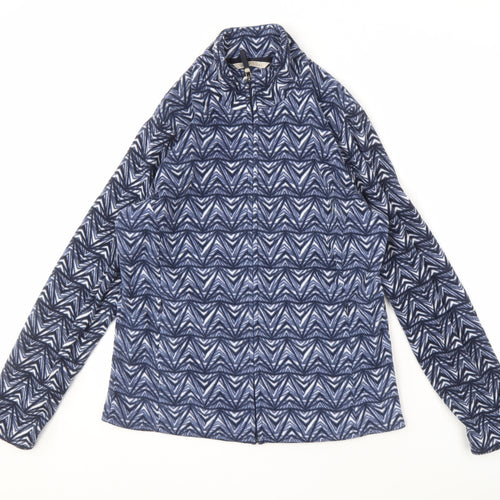 Marks and Spencer Women's Blue Geometric Jacket Size 14