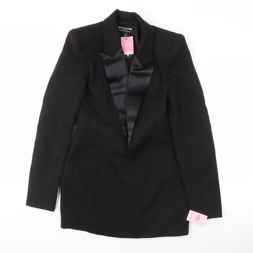 PrettyLittleThing Women's Black Tuxedo Blazer, Size 12