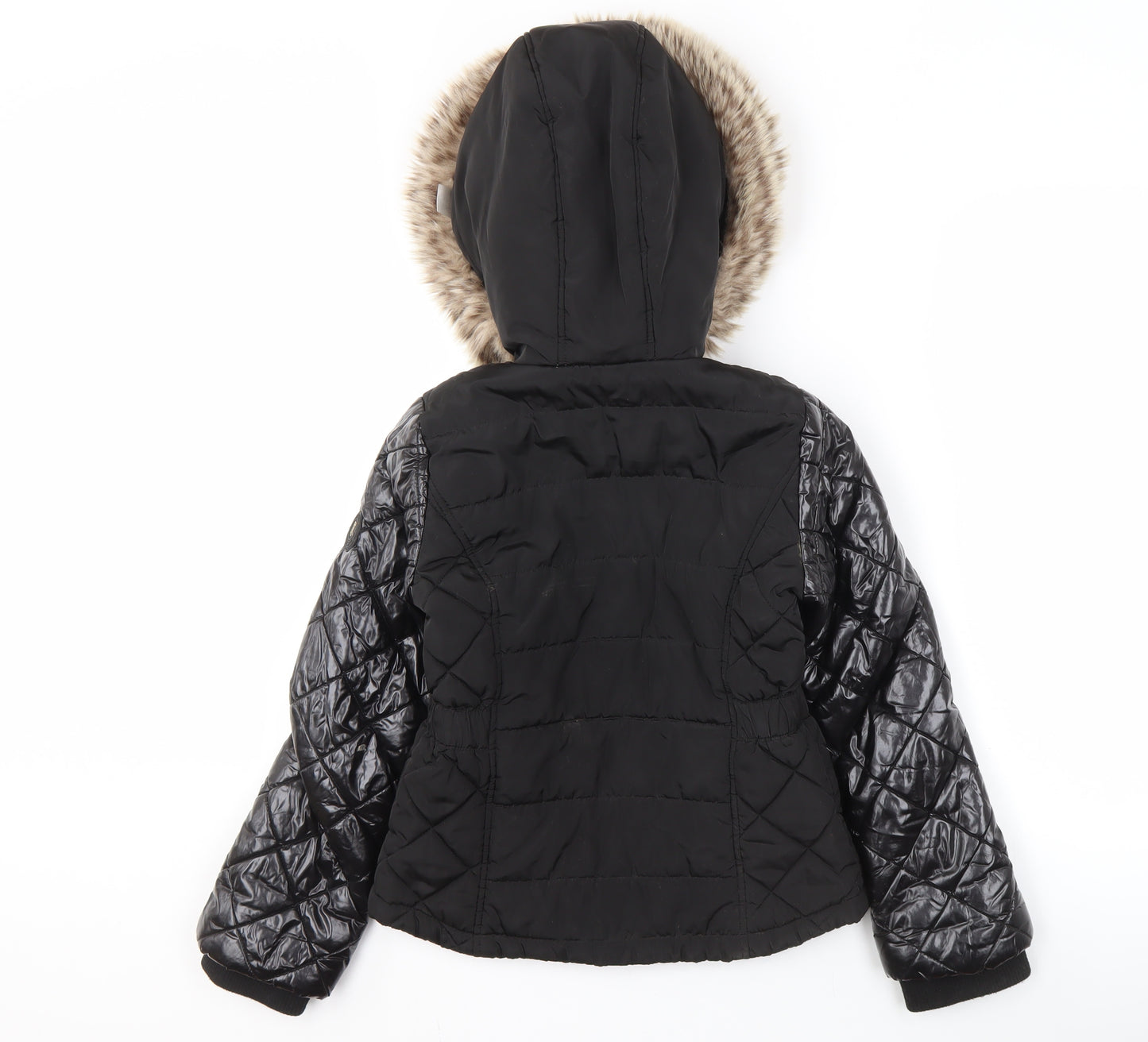River Island Girls Black Quilted Puffer Jacket, Size 9-10 Years