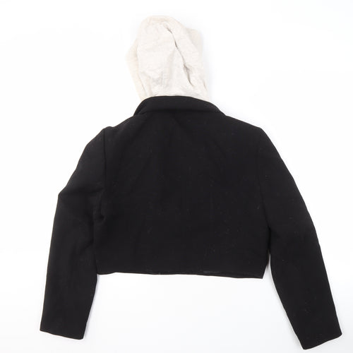 Zara Women’s Black Cropped Hooded Blazer Size M