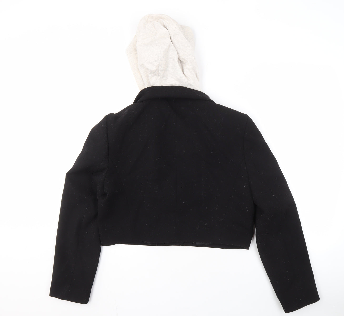 Zara Women’s Black Cropped Hooded Blazer Size M