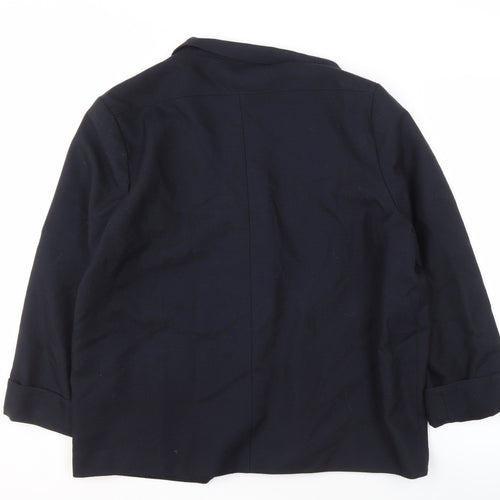 Allders Women's Navy Blue Blazer Size 20 - Classic Style