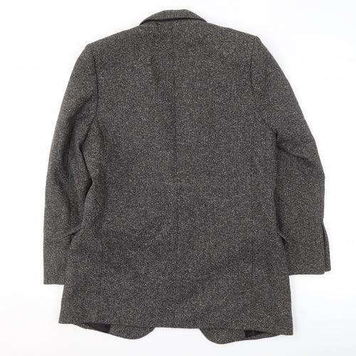 Zara Women's Grey Blazer Lined Work Jacket L