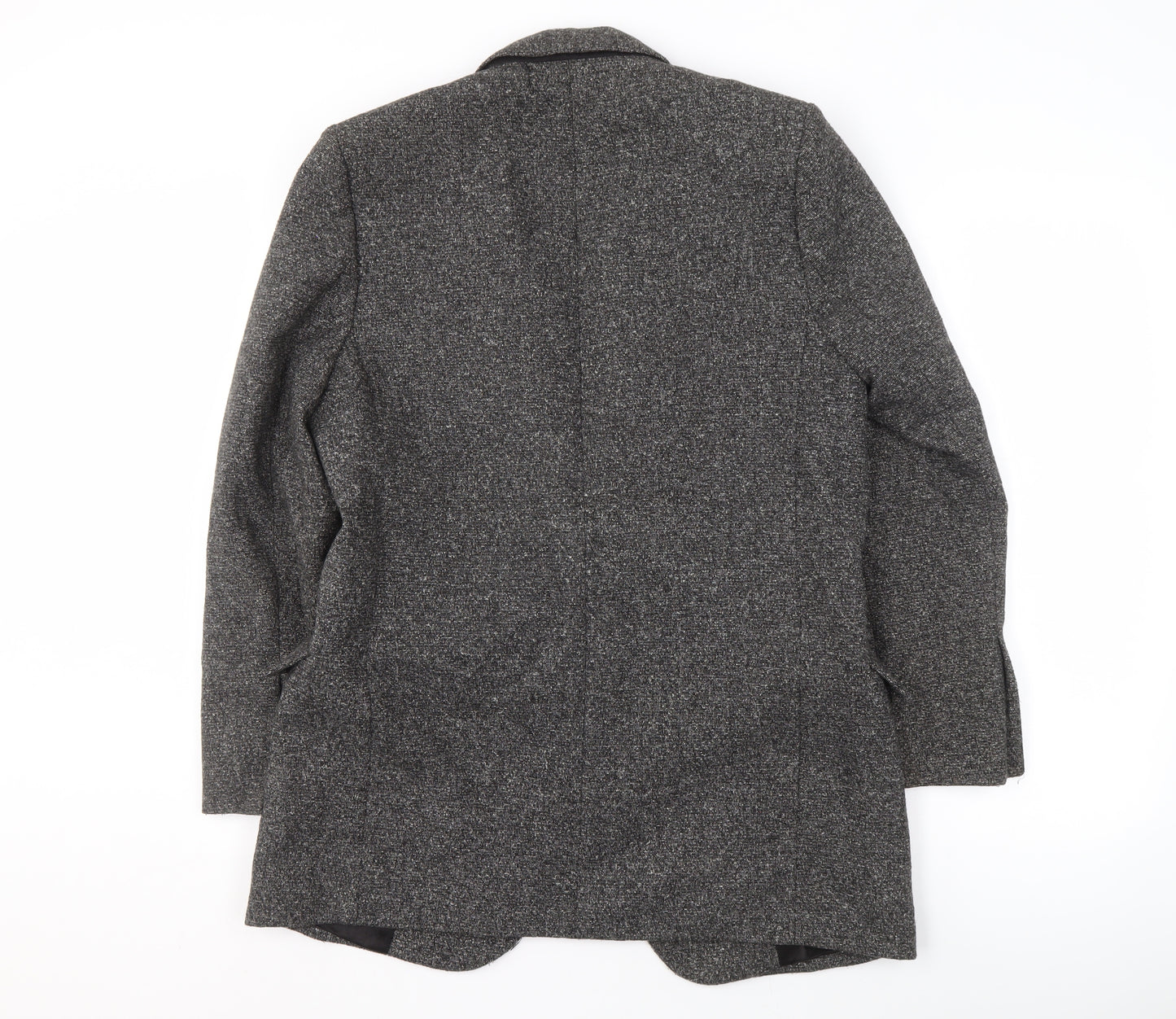 Zara Women's Grey Blazer Lined Work Jacket L