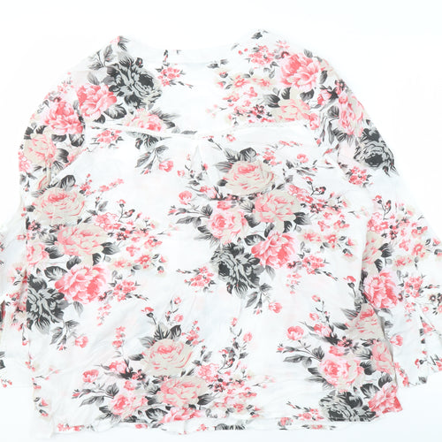 M&Co Women's Multicoloured Floral Tunic Blouse Size 20