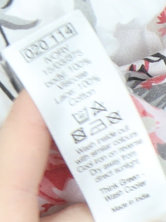 M&Co Women's Multicoloured Floral Tunic Blouse Size 20