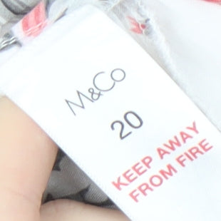 M&Co Women's Multicoloured Floral Tunic Blouse Size 20