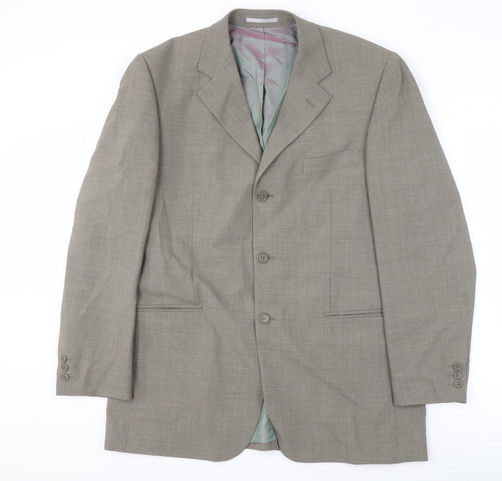 Karl Jackson Men's Grey Blazer, 42 Chest, Regular Fit