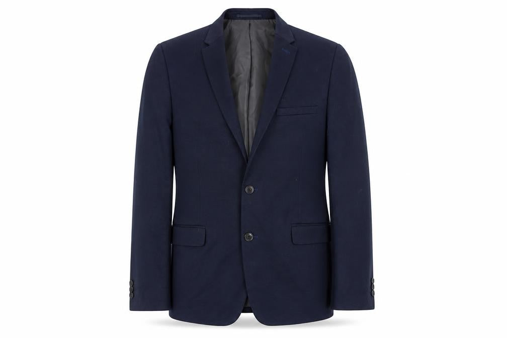 Front view of Burton Menswear Blue Blazer, Men's, size 42R