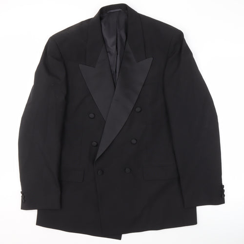 SCOTT Men's Black Double-Breasted Tuxedo Blazer 44L