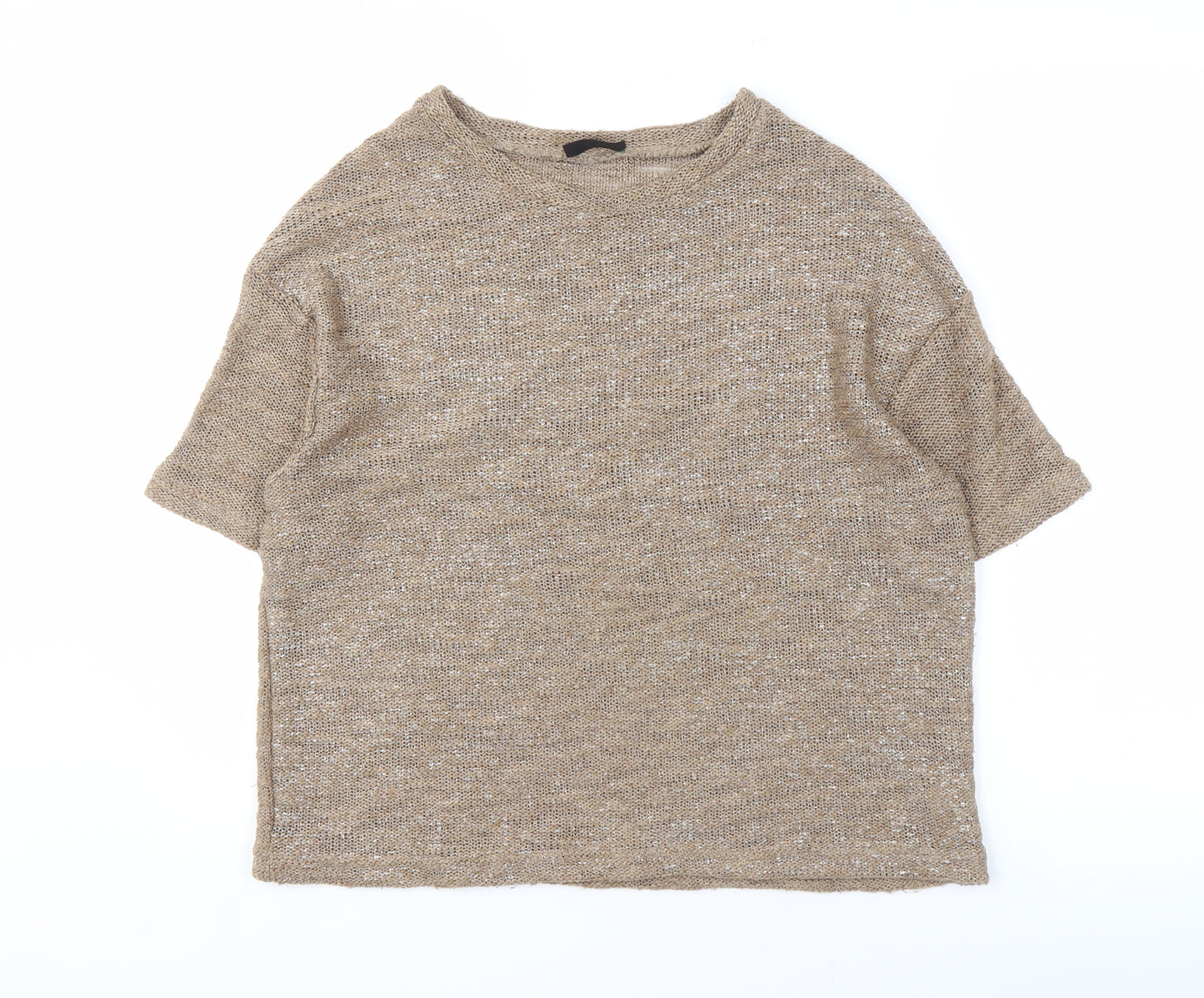 Topshop Women's Beige Pullover Knit Jumper, Size 12