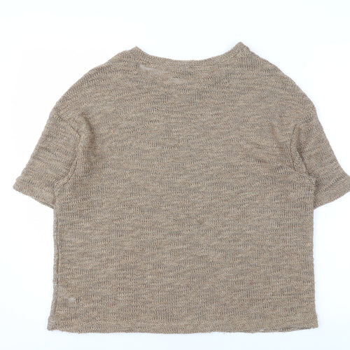 Topshop Women's Beige Pullover Knit Jumper, Size 12