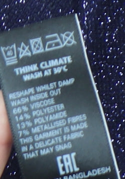 Marks and Spencer Women's Sparkle Blue Jumper - Size L