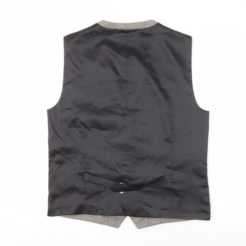 Next Men's Grey Check Waistcoat 42R