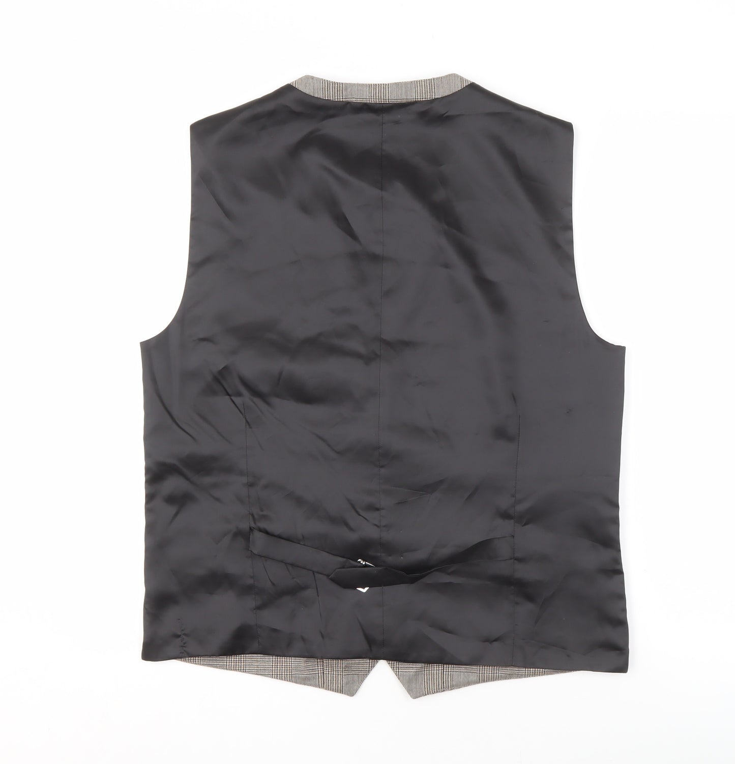 Next Men's Grey Check Waistcoat 42R