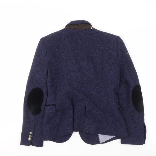 Zara Basic Women's Blue M Wool Blazer Jacket