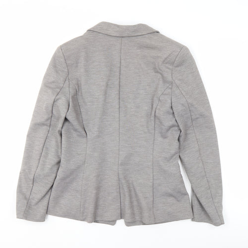 H&M Women's Grey Blazer Suit Jacket Size 12