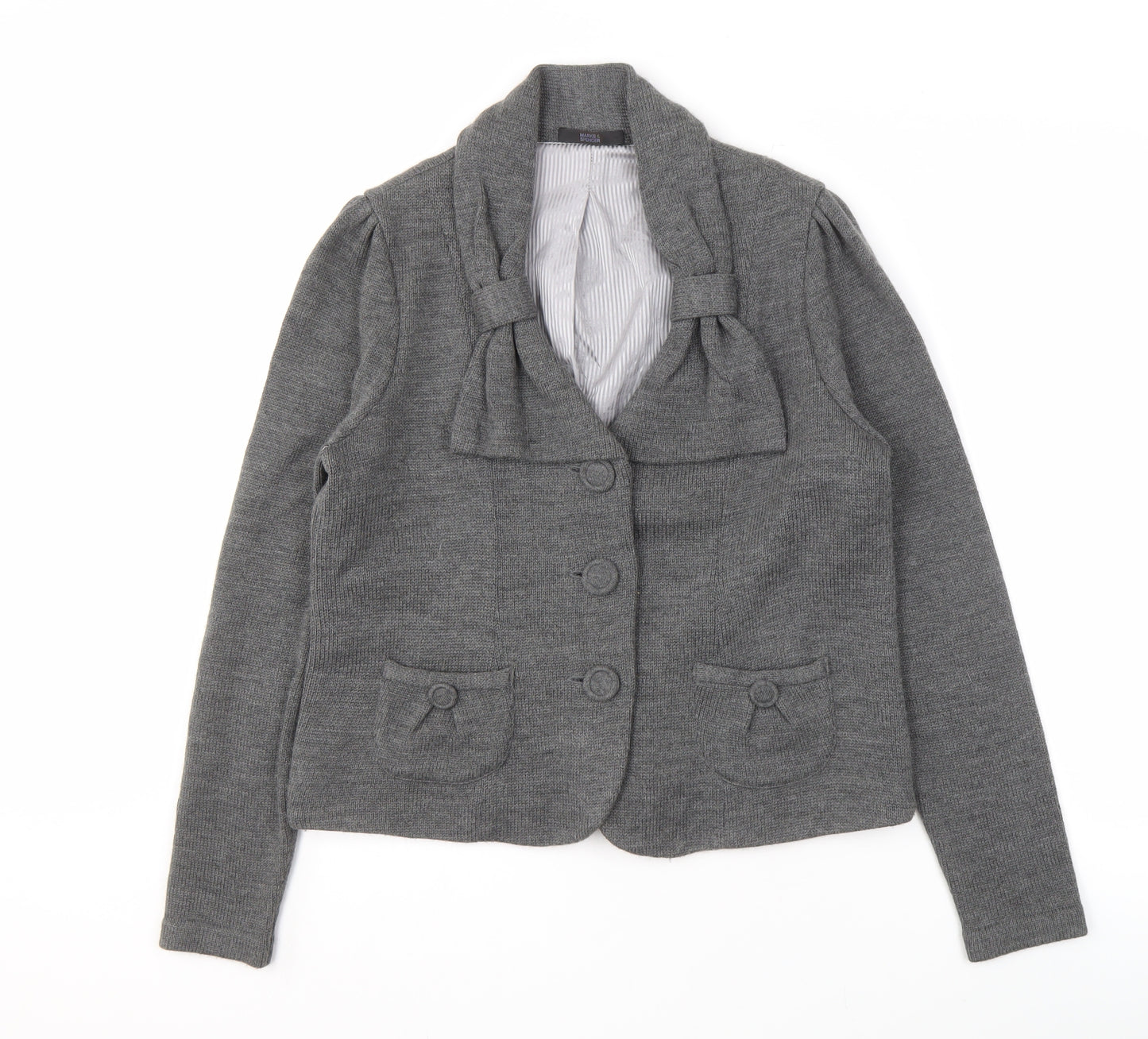 Marks and Spencer Women's Grey Cardigan, UK 14, Elegant Style