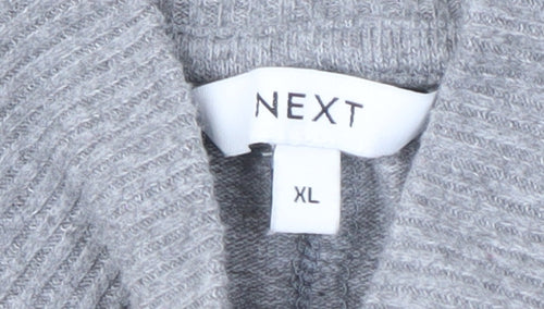 Next Women's Grey Mock Neck Striped Pullover XL