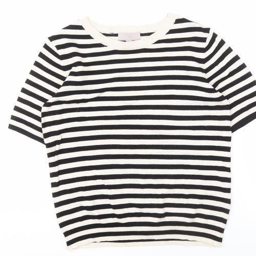 H&M Women's Black Stripe Pullover Jumper, S