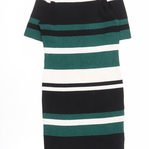 New Look Women's Multicoloured Striped Midi Sheath Dress