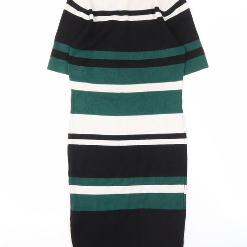 New Look Women's Multicoloured Striped Midi Sheath Dress