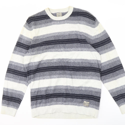 Next Men's Multicoloured XL Striped Knit Pullover Jumper