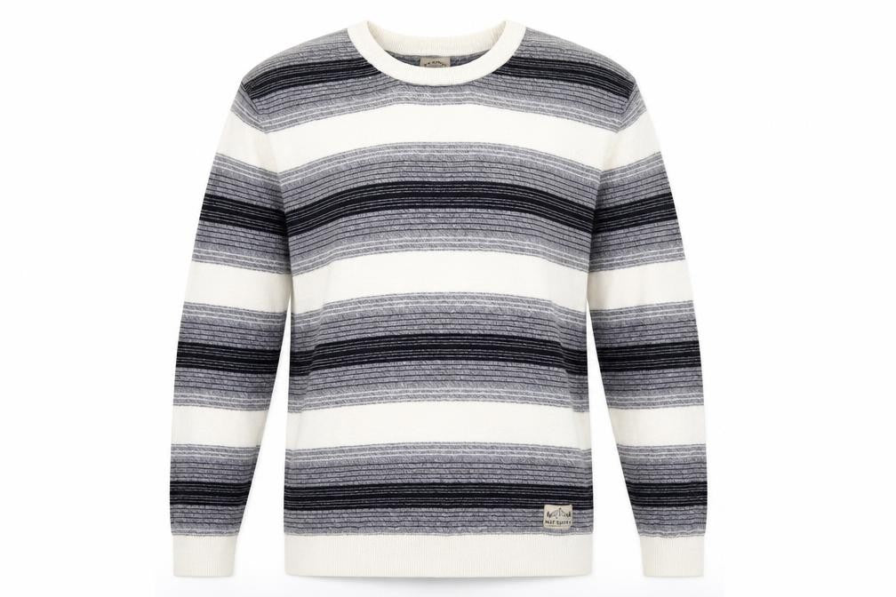Front view of Next Men's Multicoloured XL Striped Knit jumper