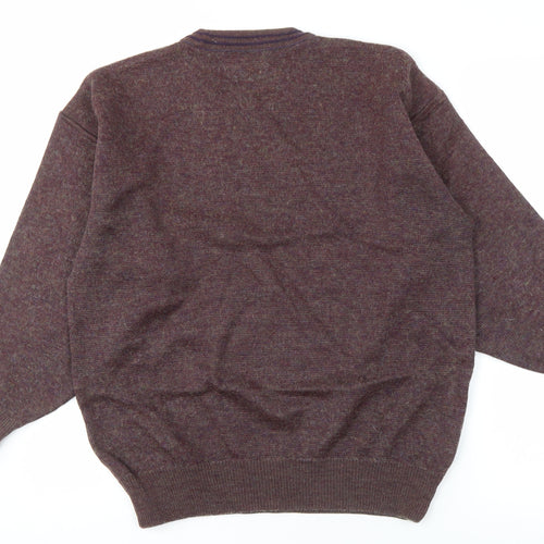 Pierre Sangan Men's M Multicoloured Geometric Pullover Jumper