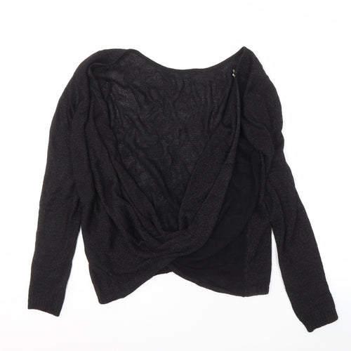 OBJECT Women's Black Wool Pullover Jumper XL