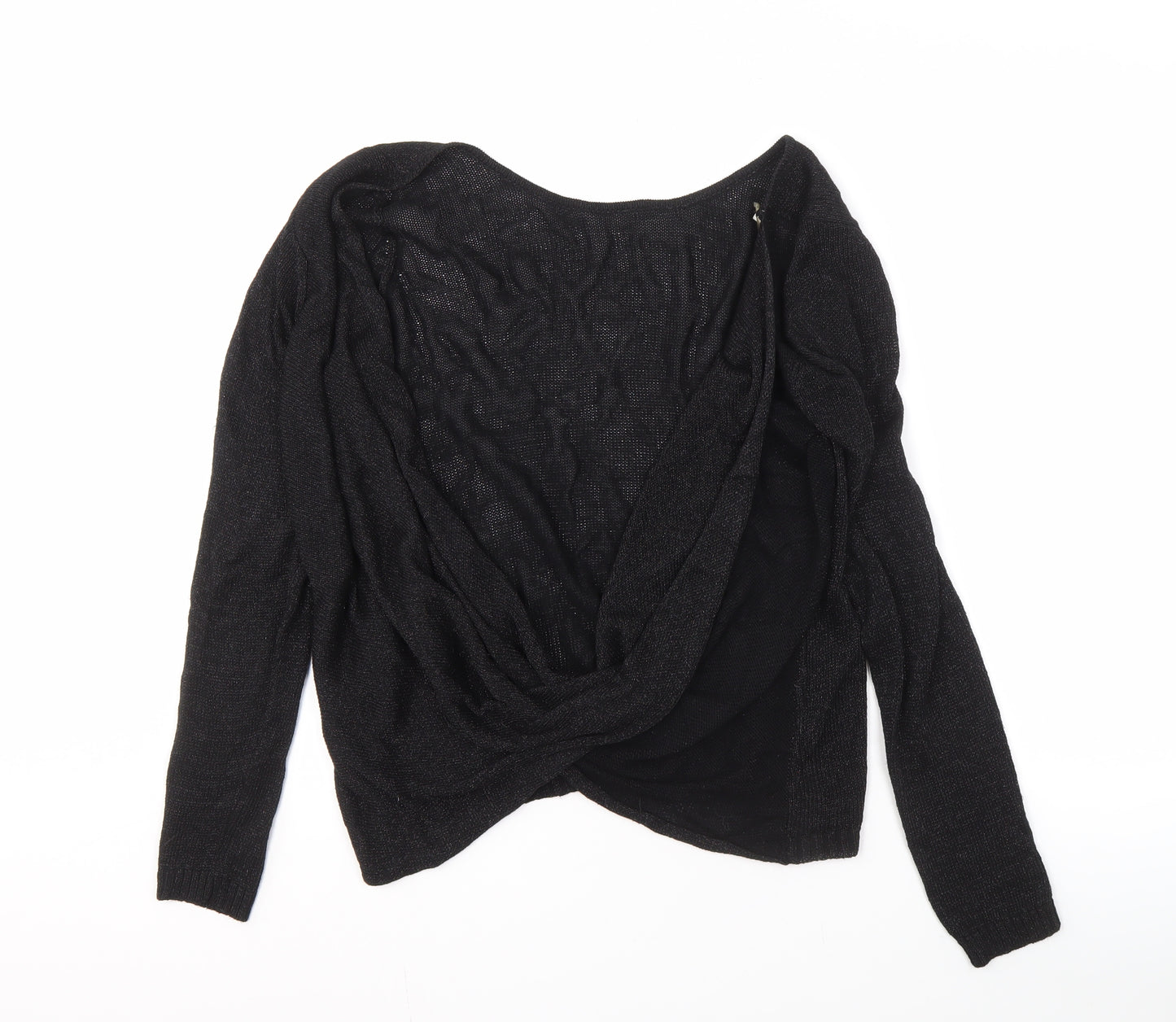 OBJECT Women's Black Wool Pullover Jumper XL