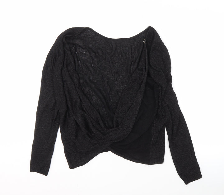 OBJECT Women's Black Wool Pullover Jumper XL